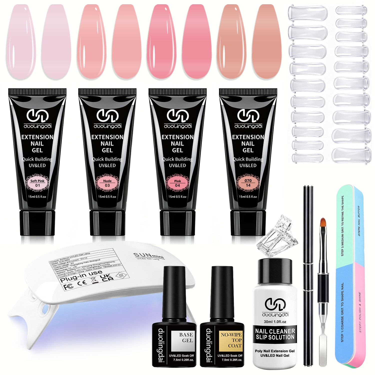 Nail Art Ombre - Duolingdai Gel d'Extension d'Ongles Poly 4