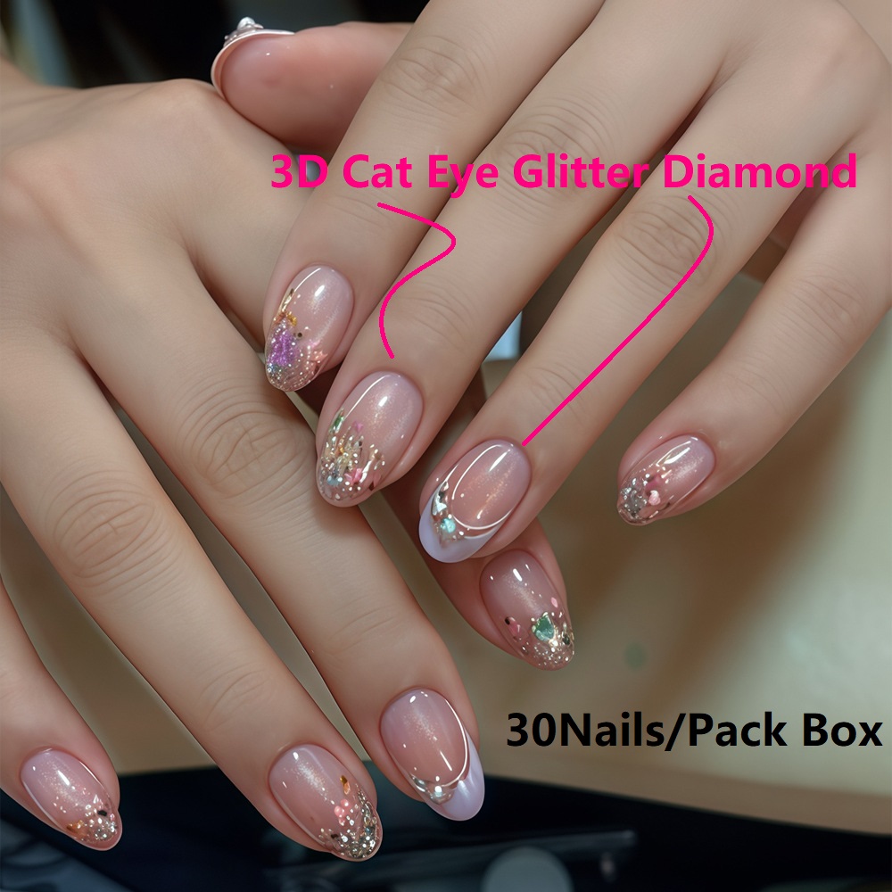 Nail Art Pink - Faux ongles en acrylique 3D à