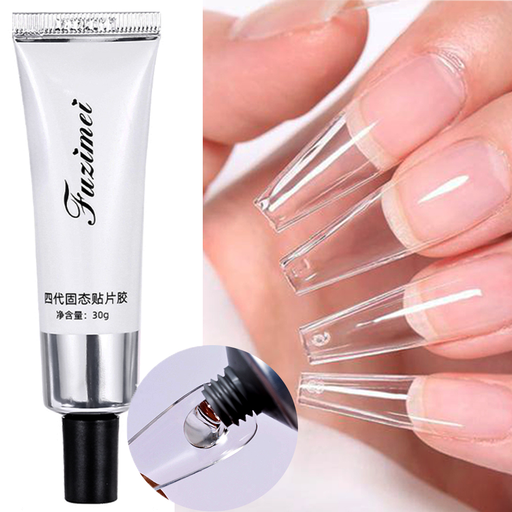 Nail Art Ombre - Faux ongles en gel doux solide,