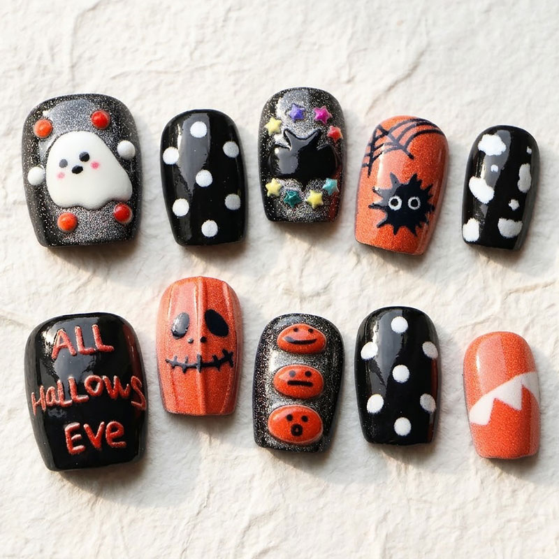 Nail Art Press On - 10 pièces d'ongles à coller pour