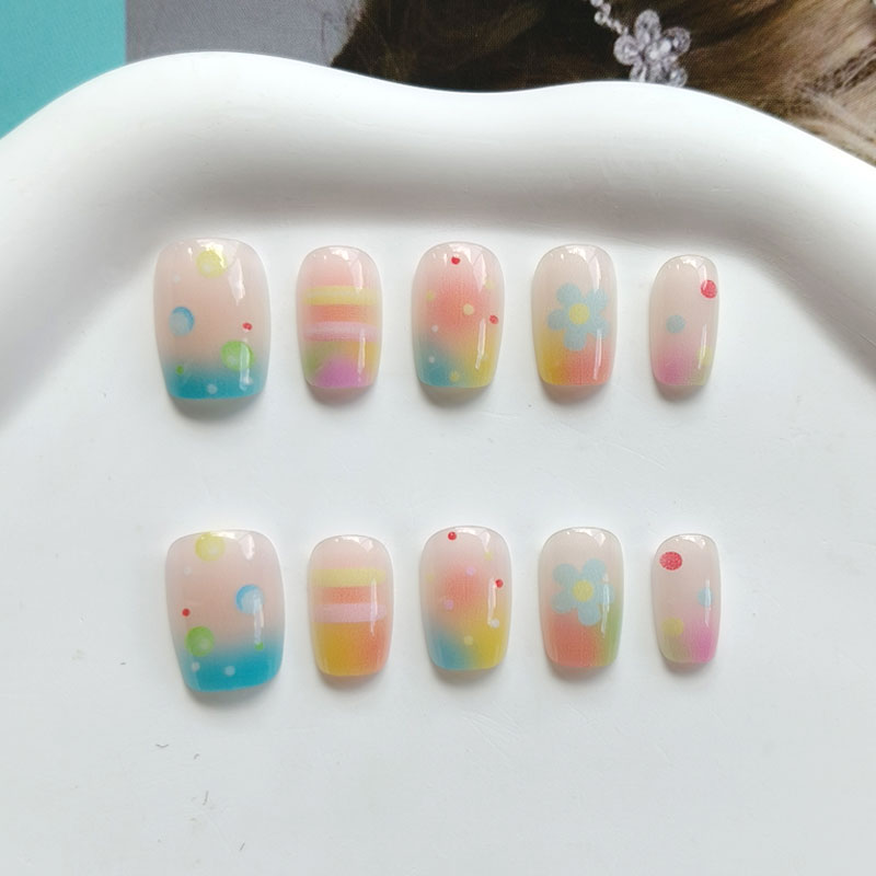 Nail Art Ombre - 10 pièces de faux ongles à