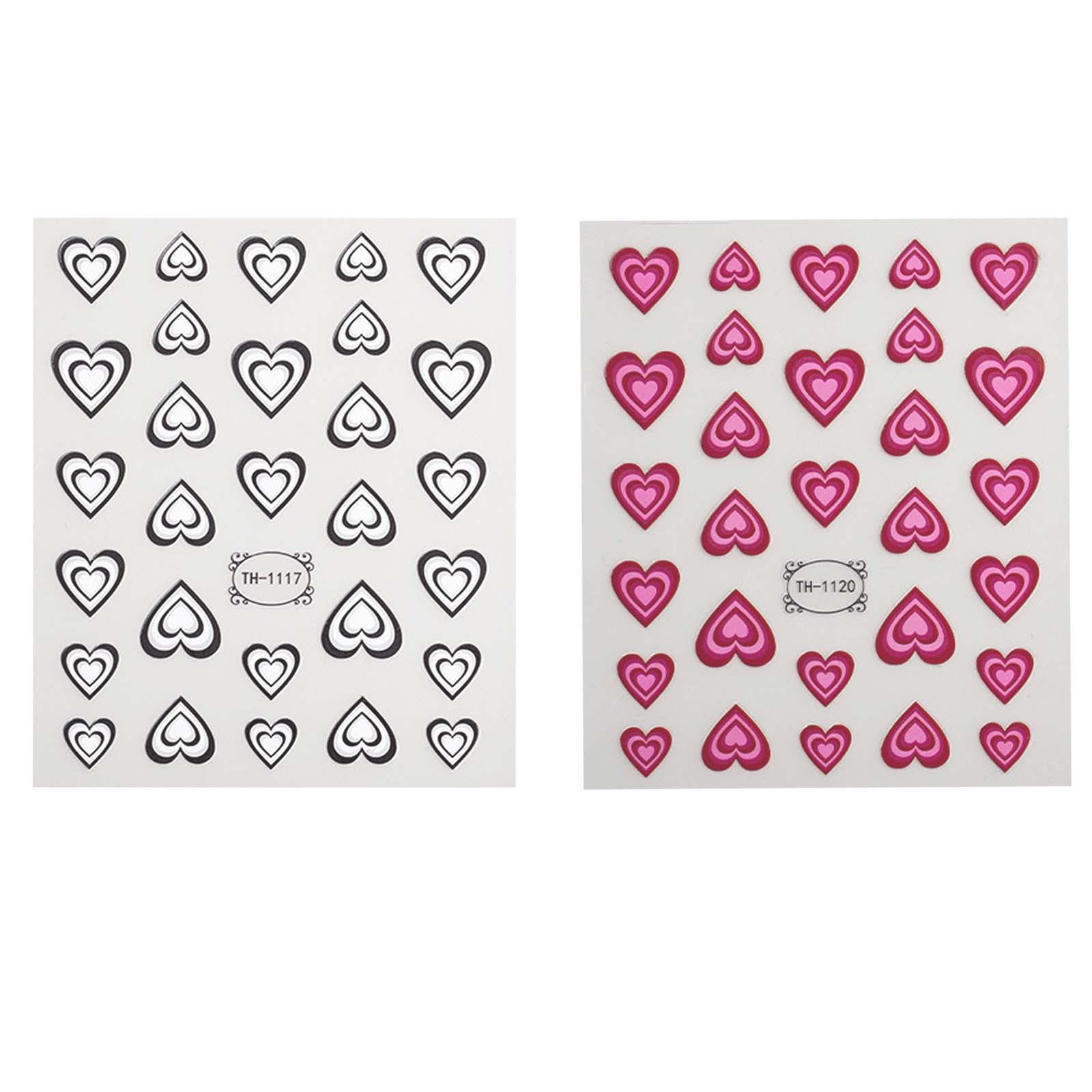 Autocollants 3D en forme de cœ - Nail Art Valentines Day avis et prix