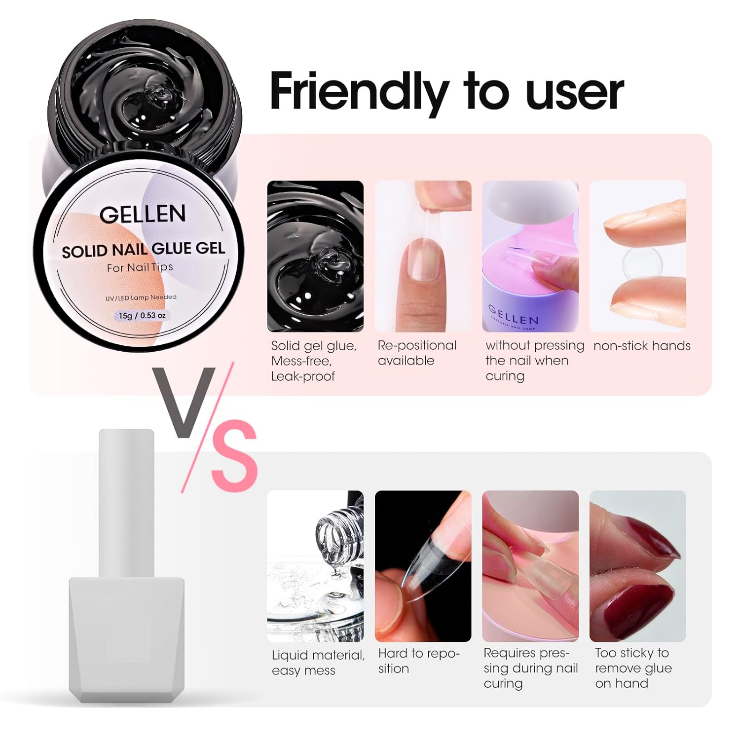 GELLEN Gel Solide Transparent  - Nail Art Ombre avis et prix