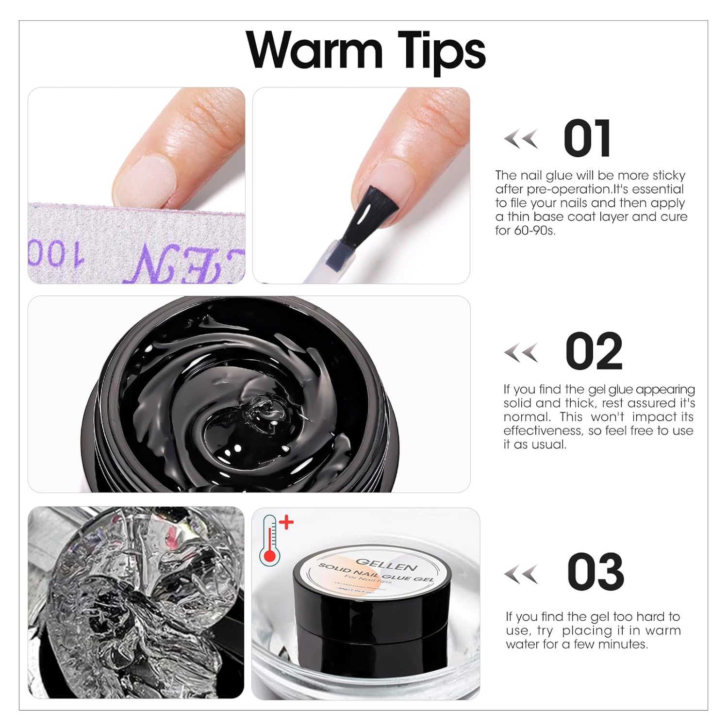 GELLEN Gel Solide Transparent  - Nail Art Ombre avis et prix