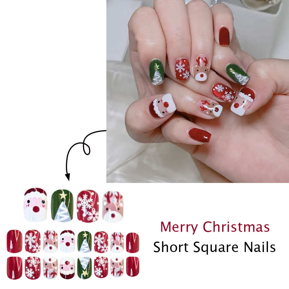 Ongles à presser de Noël, moti - Nail Art Press On avis et prix
