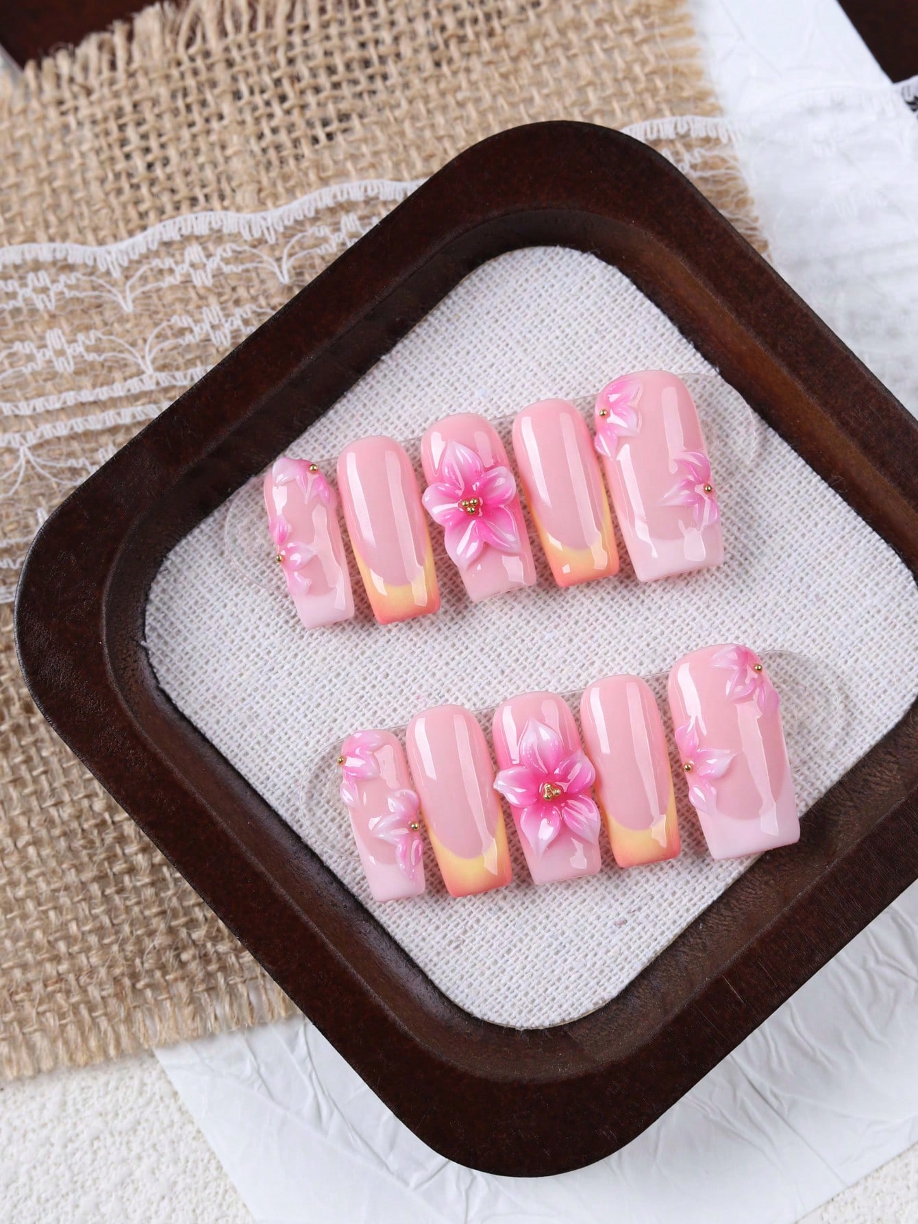 10 faux ongles à presser de st - Nail Art Orange avis et prix