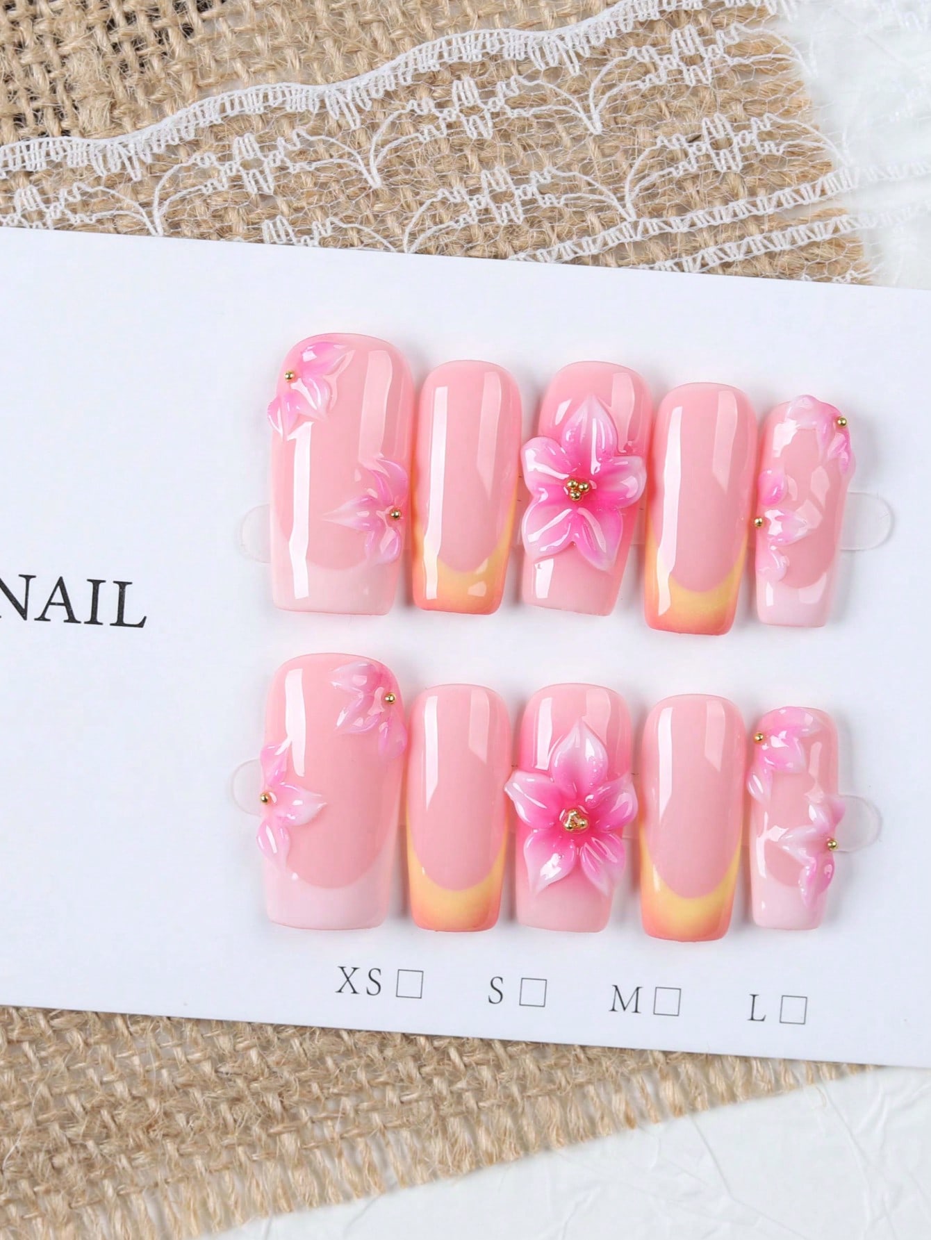 10 faux ongles à presser de st - Nail Art Orange avis et prix