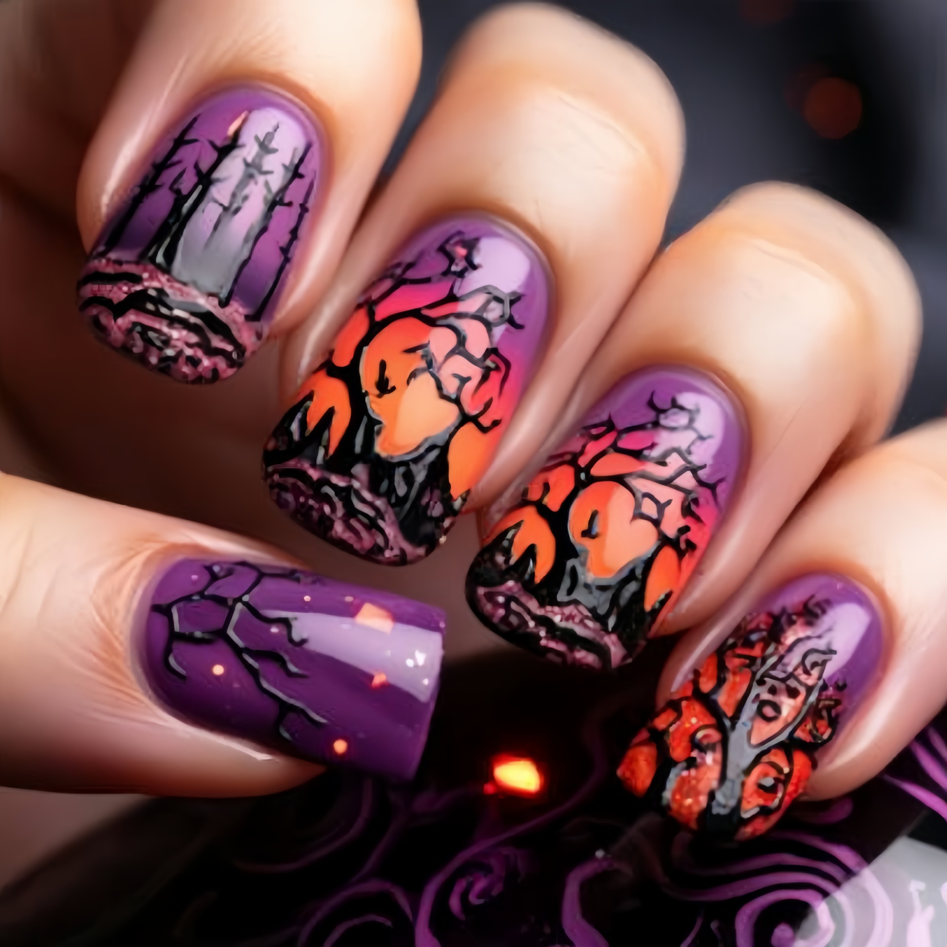 Faux ongles carrés de taille m - Nail Art Orange avis et prix