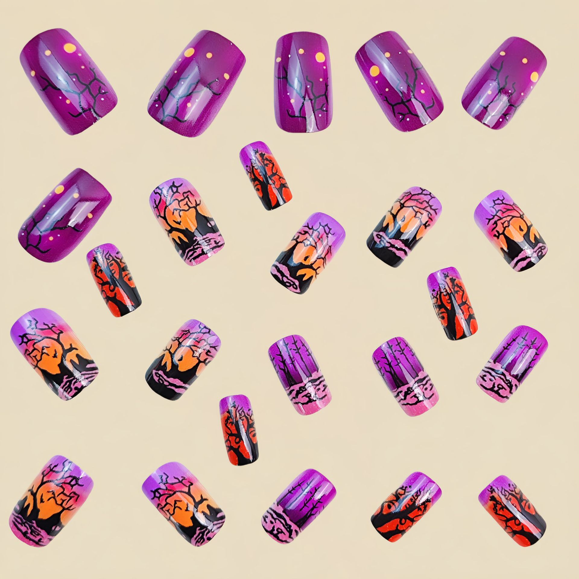 Faux ongles carrés de taille m - Nail Art Orange avis et prix