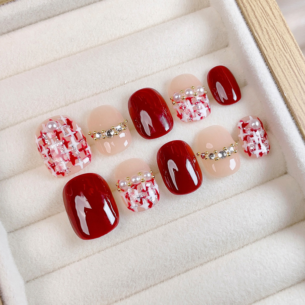 Kit de 10 faux ongles courts c - Nail Art Press On avis et prix